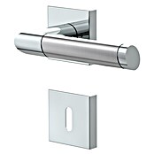 Diamond Doors Creative Zimmertürgarnitur Georgia (Türstärke: 40 - 45 mm, Buntbart BB, Edelstahl, L-Form)