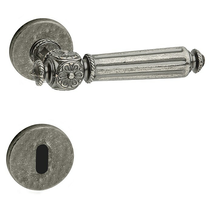 Diamond Doors Zimmertürgarnitur Augusta (Türstärke: 40 - 45 mm, Buntbart BB, Grau)