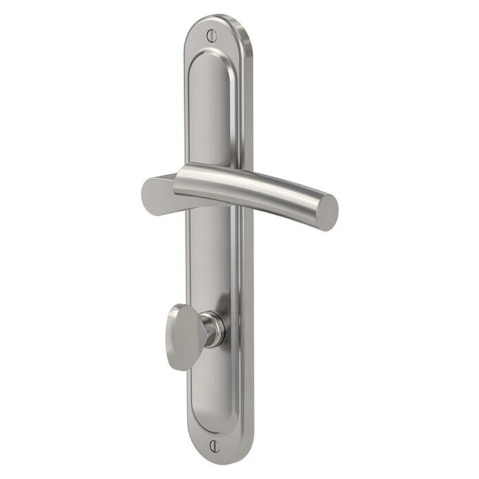 Diamond Doors WC-Türgarnitur Venus (Nickel, Satiniert, Türstärke: 40 - 45 mm, Langschild)