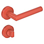 Diamond Doors WC-Türgarnitur L-Form (Türstärke: 40 - 45 mm, Schlitzkopf/Olive SK/OL, Coral)