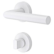Diamond Doors WC-Türgarnitur L-Form (Türstärke: 40 - 45 mm, Schlitzkopf/Olive SK/OL, Weiß)
