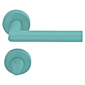 Diamond Doors WC-Türgarnitur L-Form (Türstärke: 40 - 45 mm, Schlitzkopf/Olive SK/OL, Türkis)