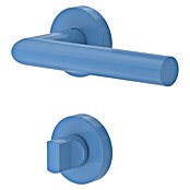 Diamond Doors WC-Türgarnitur L-Form (Türstärke: 40 - 45 mm, Schlitzkopf/Olive SK/OL, Blau)