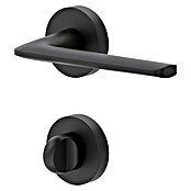 Diamond Doors WC-Türgarnitur Roswell (Türstärke: 40 - 45 mm, Schlitzkopf/Olive SK/OL, Schwarz)