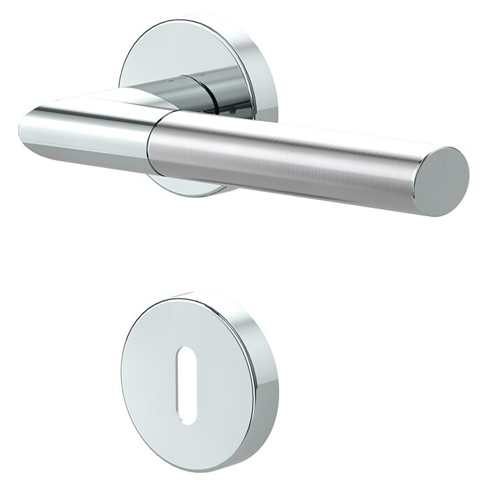 Diamond Doors Creative Zimmertürgarnitur Dallas (Türstärke: 40 - 45 mm, Buntbart BB, Edelstahl, L-Form)