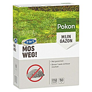 Pokon Gazonmest met mosbestrijder (1,75 kg, Inhoud voldoende voor ca.: 50 m²)