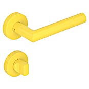 Diamond Doors WC-Türgarnitur L-Form (Türstärke: 40 - 45 mm, Schlitzkopf/Olive SK/OL, Rapsgelb)