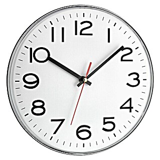 Okrugli zidni sat (Srebrne boje, Promjer: 28 cm)