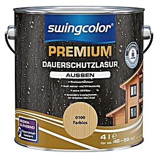 swingcolor Premium Dauerschutzlasur (Farblos, 4 l, Seidenglänzend, Lösemittelbasiert)