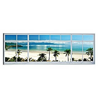 Holzbild Deco Block (Beach Window View, B x H: 118 x 40 cm)