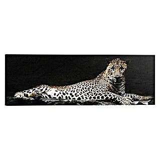 Holzbild Deco Block (Leopard on Black, B x H: 118 x 40 cm)