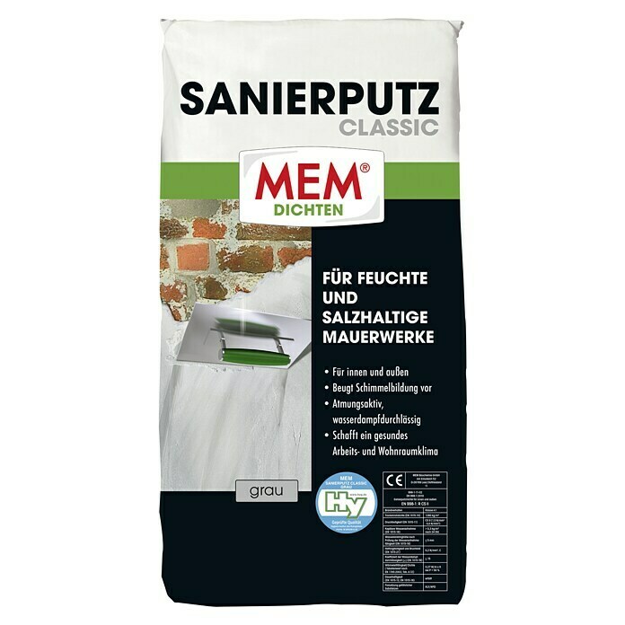 MEM Sanierputz Classic (25 kg, Grau)