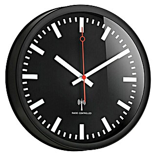 TFA Dostmann Okrugli zidni sat (Crne boje, Promjer: 25 cm)