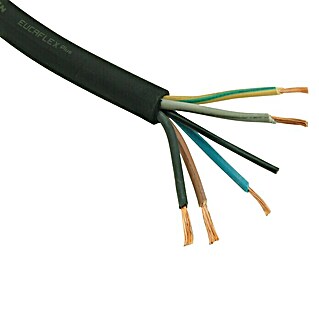 Profi Depot Rubberen kabel Neopreen (Lengte: 10 m, 2,5 mm², Zwart)