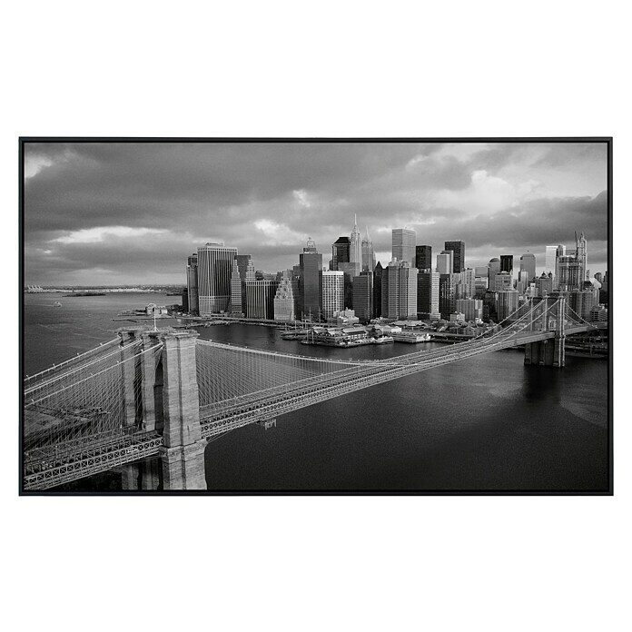 Papermoon Infrarot-Bildheizkörper Brooklyn Bridge schwarz / weiss 