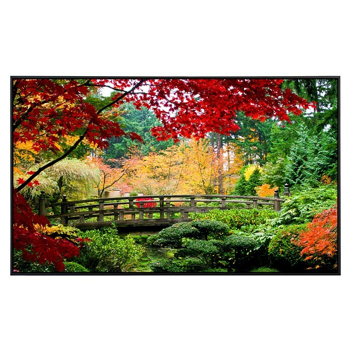 Papermoon Infrarot-Bildheizkörper Brücke im japanischen Garten 