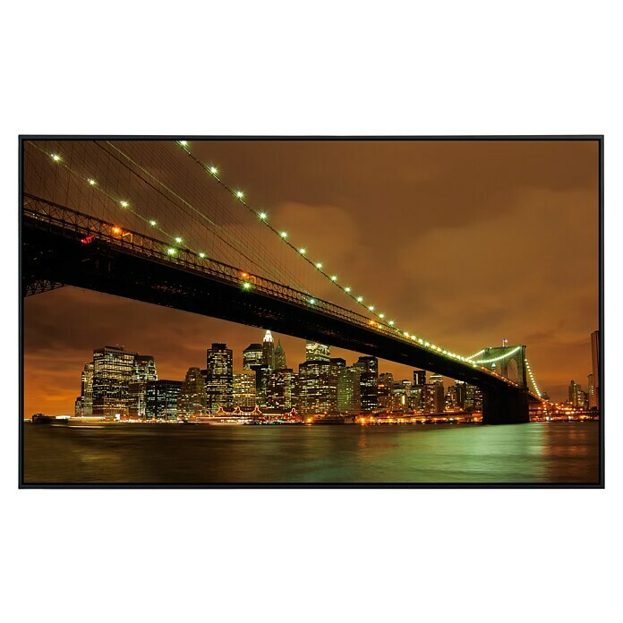 Papermoon Infrarot-Bildheizkörper Brooklyn Bridge bei Nacht 1 