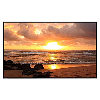 Papermoon Infrarot-Bildheizkörper Sonnenaufgang über Lihue Beach (80 x 60 cm, 450 W)