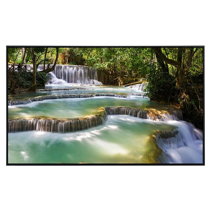 Papermoon Infrarot-Bildheizkörper Waldwasserfall Laos 