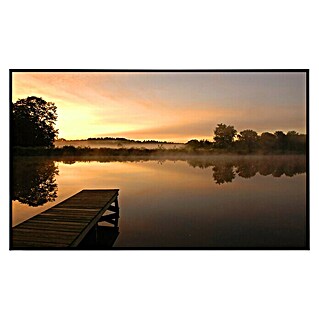 Papermoon Infrarot-Bildheizkörper Morgenstille am See (120 x 60 cm, 900 W)
