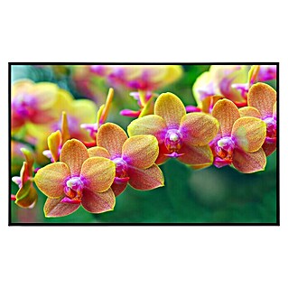 Papermoon Infrarot-Bildheizkörper Goldene Orchideen (120 x 60 cm, 1.200 W)