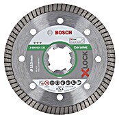 Bosch Professional X-Lock Disco de corte de diamante Best for Ceramic Extra Clean Turbo (Diámetro disco: 115 mm, Específico para: Gres porcelánico)