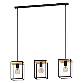 Eglo Libertad Lámpara colgante (120 W, L x An x Al: 18 x 88 x 110 cm, Negro/Marrón, E27)