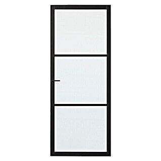 Solid Elements Binnendeur SE 7015 blank glas (93 x 231,5 cm, Draairichting: Rechts, Zwart, Opdek)