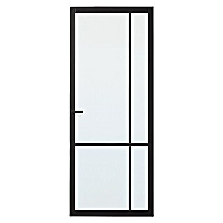 Solid Elements Binnendeur SE 7045 blank glas (93 x 211,5 cm, Draairichting: Links- & rechts, Zwart, Stomp)