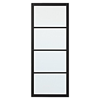 Solid Elements Binnendeur SE 7025 mat glas (88 x 201,5 cm, Draairichting: Rechts, Zwart, Opdek)