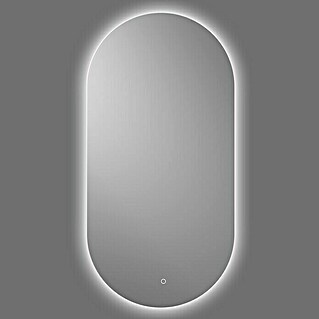 Espejo con luz LED Cápsula (45 x 90 cm, Encendido Touch On/Off)