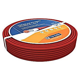 Cable de goma Top Solar (H1Z2Z2-K, 25 m, Rojo)