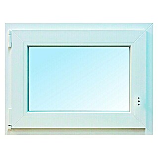 Solid Elements Ventana de PVC Practicable-Oscilobatiente (An x Al: 80 x 60 cm, Izquierda, Blanco, Sin persiana)