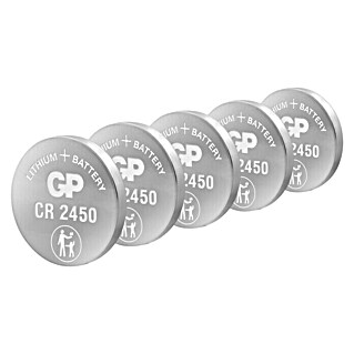 GP Lithium Batterie Knopfzellen CR2450 3V (5 Stk.)