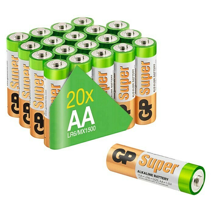 GP Super Batterie AA Mignon/LR6, Alkaline 