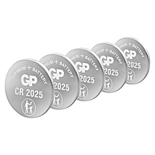 GP Lithium Batterie Knopfzellen CR2025 3V (5 Stk.)
