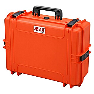 Wasserdichter Koffer MAX505 (L x B x H: 555 x 428 x 211 mm, Kunststoff, Ohne Schaumstoffeinlage, Orange)