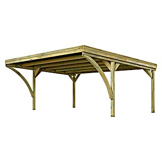 Forest-Style Carport doble Victor (L x An: 604 x 511 cm)