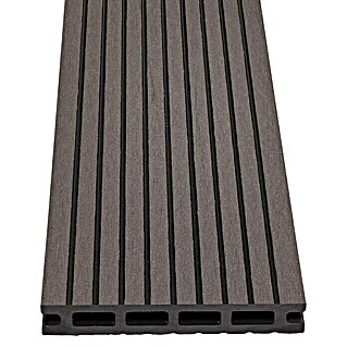 WPC-Terrassendiele Dark Grey (200 x 13,5 x 2,1 cm, Dunkelgrau)