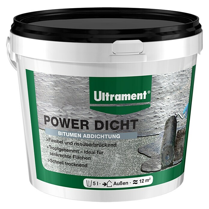 Ultrament Bitumendichtstoff Power-Dicht Do it (5 l, Bitumen, Lösemittelfrei)