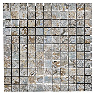 Mosaikfliese Quadrat Curtain Mixlight Colour CS 25MLC (29,5 x 29,5 cm, Beige/Braun/Blau, Matt)