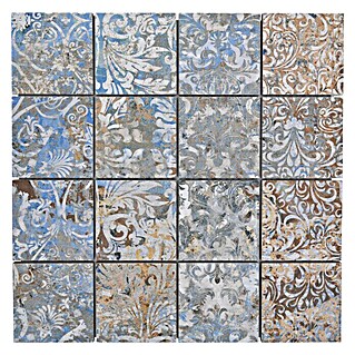 Mosaikfliese Quadrat Curtain 71 Strong Colour Mix  CV 71MSC (29 x 29 cm, Beige/Braun/Blau, Matt)