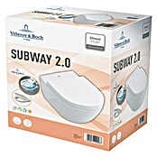 Villeroy & Boch Subway 2.0 Spülrandloses Wand-WC-Set (Mit WC-Sitz, Tiefspüler, Weiß)