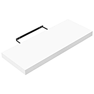 Regalux Wandboard XL4 (23,5 x 60 x 3,8 cm, Weiß Hochglanz, Belastbarkeit: 12 kg)