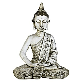 Figura decorativa Buda oración grande (L x An x Al: 37 x 23 x 58 cm, Piedra artificial)