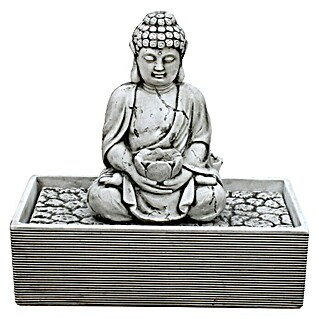 Figura decorativa Fuente de loto (L x An x Al: 63 x 35 x 64 cm, Piedra artificial)