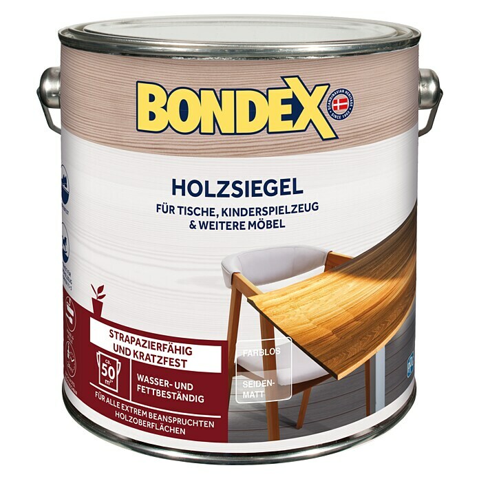 Bondex Klarlack Holzsiegel (Farblos, 2,5 l, Seidenmatt)