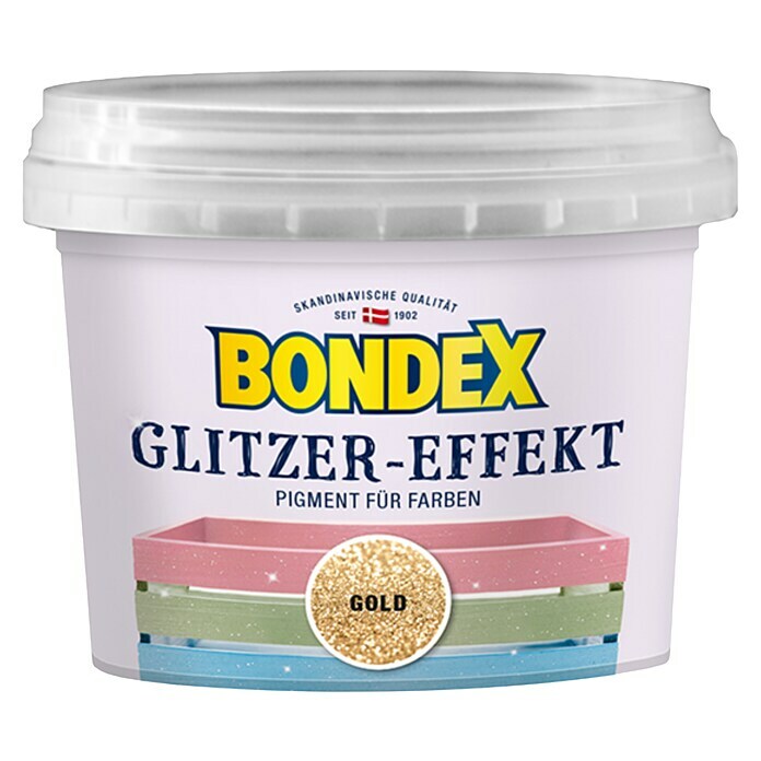Bondex Pigment (Glitzer-Optik, Gold, 100 ml, Passend für: Bondex Holzfarbe Glitzer-Basis)