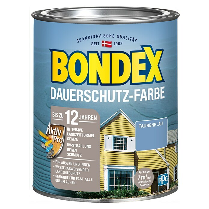 Bondex Dauerschutzfarbe (Taubenblau, 750 ml)