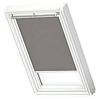 Velux Dachfensterrollo DKL U10 0705SWL (Farbe: Grau - 0705SWL, Farbe Schiene: Weiß, Manuell)